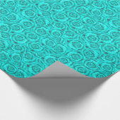 青いネオン ラッピングペーパー (角)