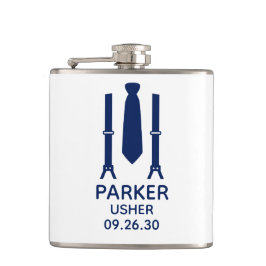 青いネクタイの介添え人 フラスク