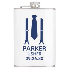 青いネクタイの介添え人 フラスク