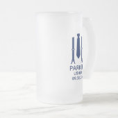 青いネクタイの介添え人 フロストグラスビールジョッキ (正面右)