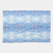 青いネクタイ – 染水色幾何学的なキッチンタオル キッチンタオル (横)