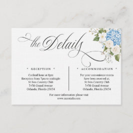 青いハイドランジアのスクリプト詳細封入カード エンクロージャーカード