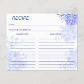 青いハイドランジアのブライダルシャワーレシピ (正面)