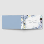 青いハイドランジアの水彩手紙 花嫁へのメッセージ ゲストブック (全面)