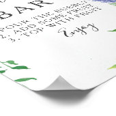 青いハイドランジア ミモザ バー サイン (角)