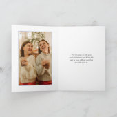 青いハイドレンジアで結婚の約束、写真入りプロポーズカード サンキューカード (内部)