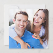 青いハイドレンジアの写真ウェディング セーブザデート (裏面)