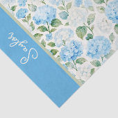 青いハイドレンチアの水彩花の名前 薄葉紙 (詳細)