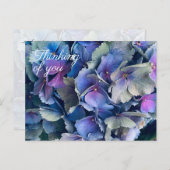 青いハイドレンチアの花と思いやり ポストカード (正面/裏面)