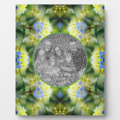 青いハイドレンチアの花 オリジナルの写真を作成 フォトプラーク (正面)