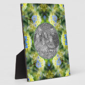 青いハイドレンチアの花 オリジナルの写真を作成 フォトプラーク (側面)