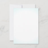 青いハイドレンチアの貝殻名札 招待状 (裏面)