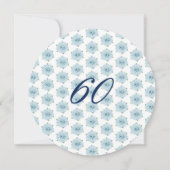 青いハイドレンチア 60歳 サプライズ誕生日パーティー 招待状 (裏面)