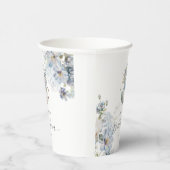 青いハイドレージアのティーパーティー ブライダルシャワー 紙コップ (右)