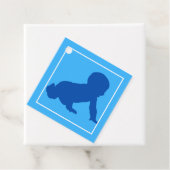 青いハイハイ赤ちゃんシャワー フェイバータグ (インサイチュ)