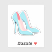 青いハイヒール シール (シート)