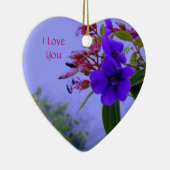 青いハイビスカス、私はオーナメント愛します セラミックオーナメント (右)