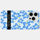 青いハイビスカス、青い花、あなたの名前 Case-Mate iPhoneケース (裏面 (横))