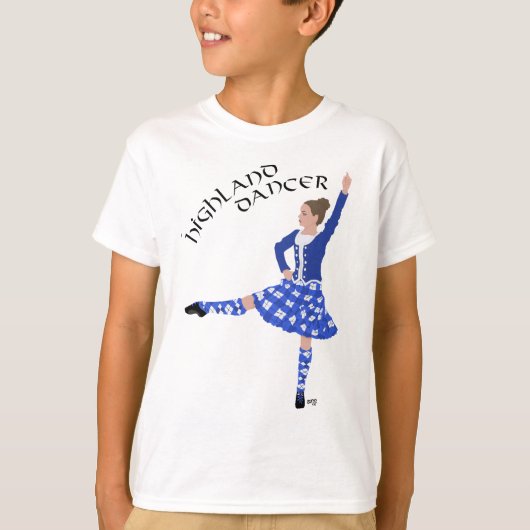 青いハイランドダンサー Tシャツ (正面)