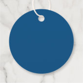 青いハチが意味する蜂蜜の瓶の結婚式ラベル フェイバータグ (裏面)