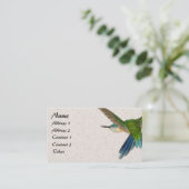青いハチドリの鳥の動物の名刺 名刺 (スタンド正面)