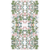 青いハチドリの鳥の熱帯花のテーブルクロス テーブルクロス (正面)