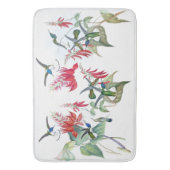 青いハチドリの鳥の赤によってはバス・マットが開花します バスマット (正面縦)