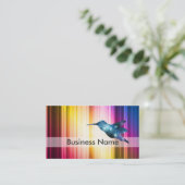 青いハチドリ 名刺 (スタンド正面)