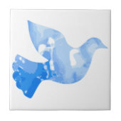 青いハトタイル タイル (正面)