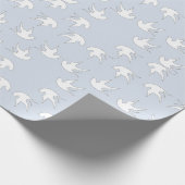 青いハト ラッピングペーパー (角)