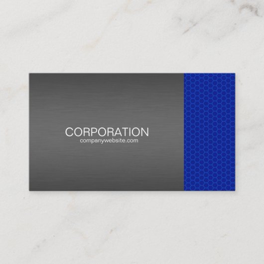 青いハニカムチタン名刺 名刺 (正面)