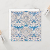 青いハニーサックル（William Morris著） カード (正面/裏面インサイチュ)