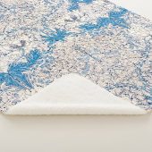 青いハニーサックル（William Morris著） シェルパブランケット (3/4)