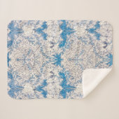 青いハニーサックル（William Morris著） シェルパブランケット (正面(横))