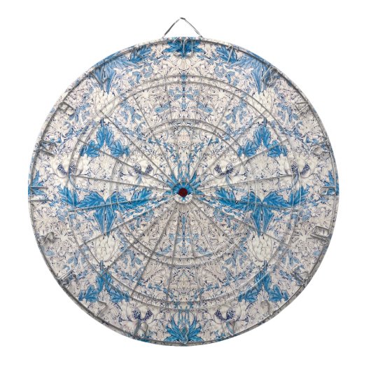 青いハニーサックル（William Morris著） ダーツボード (正面)