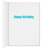 青いハミかわいらしドリのグリーティングカード (内側 (右))