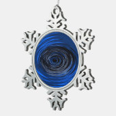 青いハリケーン スノーフレークピューターオーナメント (右)