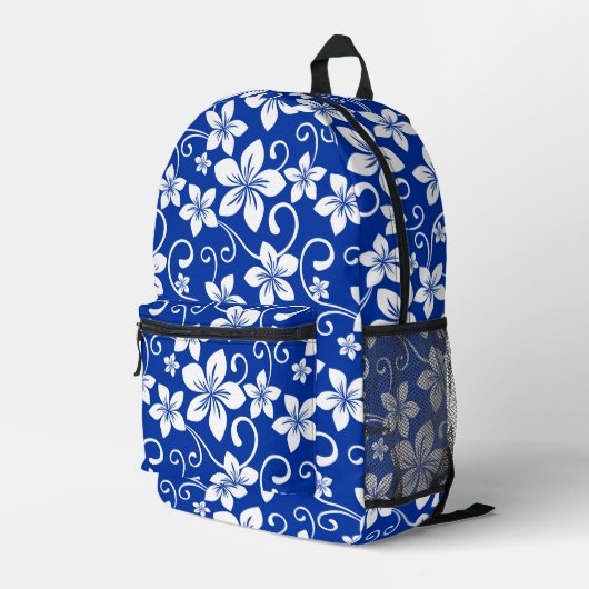 青いハワイのパタ王室のーン プリントバックパック (裏面右端)