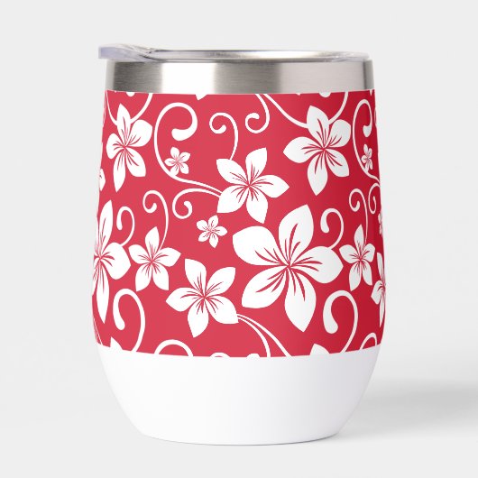 青いハワイの模様（赤） (右面)