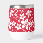 青いハワイの模様（赤） (左面)