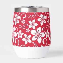 青いハワイの模様（赤）