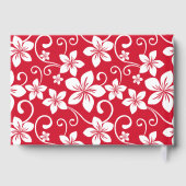 青いハワイの模様（赤） ゲストブック (裏面)