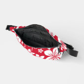 青いハワイの模様（赤） ファニーパック (見開き)