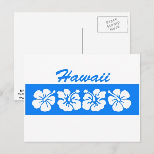 青いハワイ ポストカード (正面/裏面)