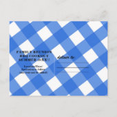 青いハンバーガー 夏のバーベキュー パーティー 案内ポストカード (裏面)