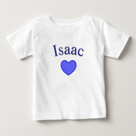 青いハートのアイザック ベビーTシャツ (正面)