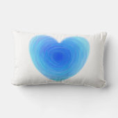 青いハートのエレガントなシンプルでモダンな女の子部屋の装飾 ランバークッション (裏面)