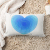 青いハートのエレガントなシンプルでモダンな女の子部屋の装飾 ランバークッション (ブランケット)