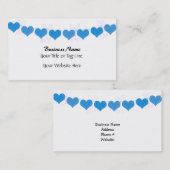 青いハートのストリング 名刺 (正面/裏面)