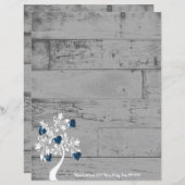 青いハートのツパーソナライズされたリー (正面/裏面)